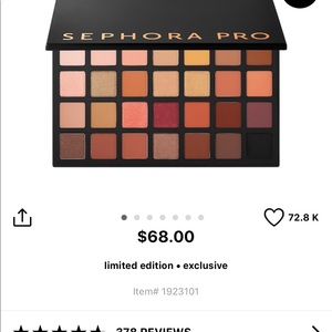 Sephora Pro warm palette